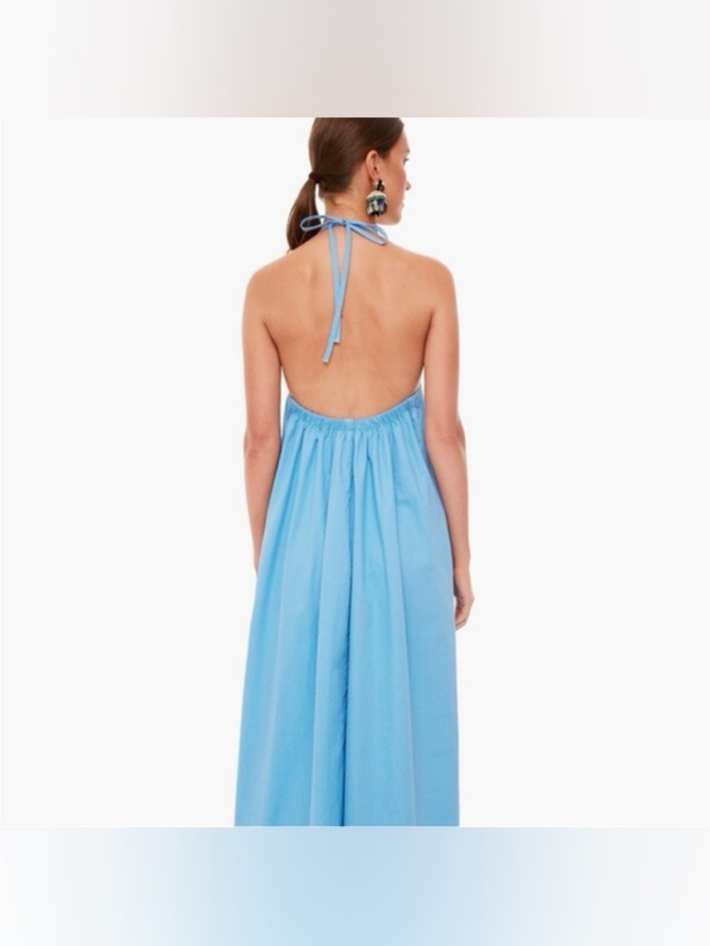 Tuckernuck Pomander Place Breakers Blue Lyle Halter Maxi Dress - Picture 2 of 15